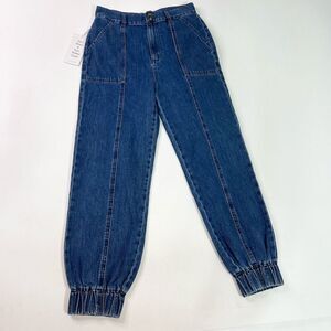 Boyish Jeans Womens 27 Blue Nico High Rise Utility Jogger Tapered Balloon NWT